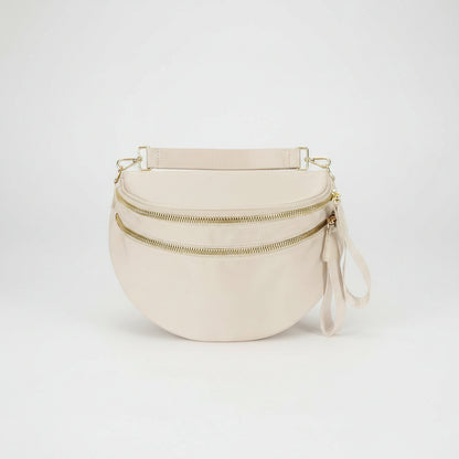Women’s Beige Crossbody Bag – Adjustable Everyday Purse