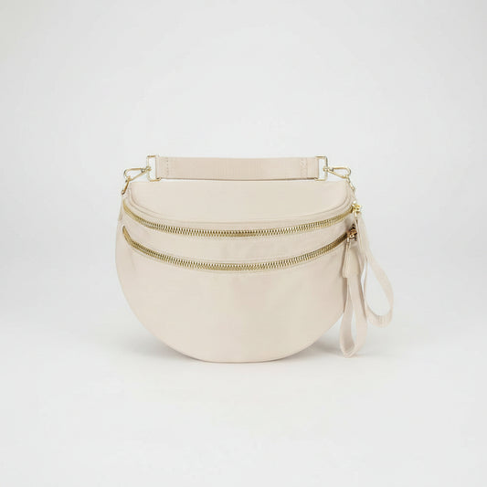 Women’s Beige Crossbody Bag – Adjustable Everyday Purse