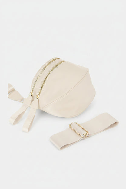 Women’s Beige Crossbody Bag – Adjustable Everyday Purse